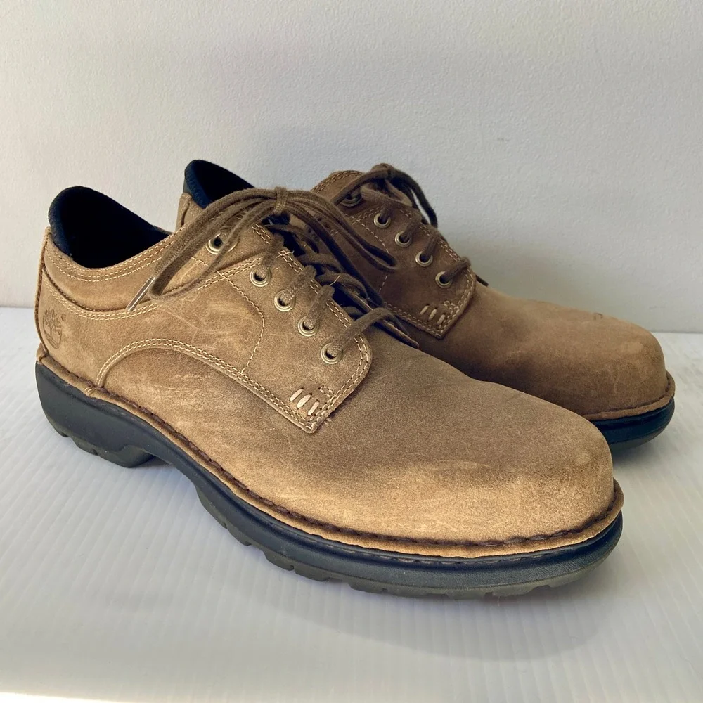 Timberland Smart Comfort Systems Brown Suede Lace Up Oxford Shoes Mens 10